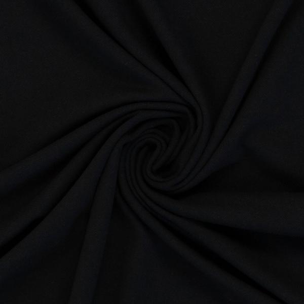 Piquejersey Uni Schwarz by Swafing 